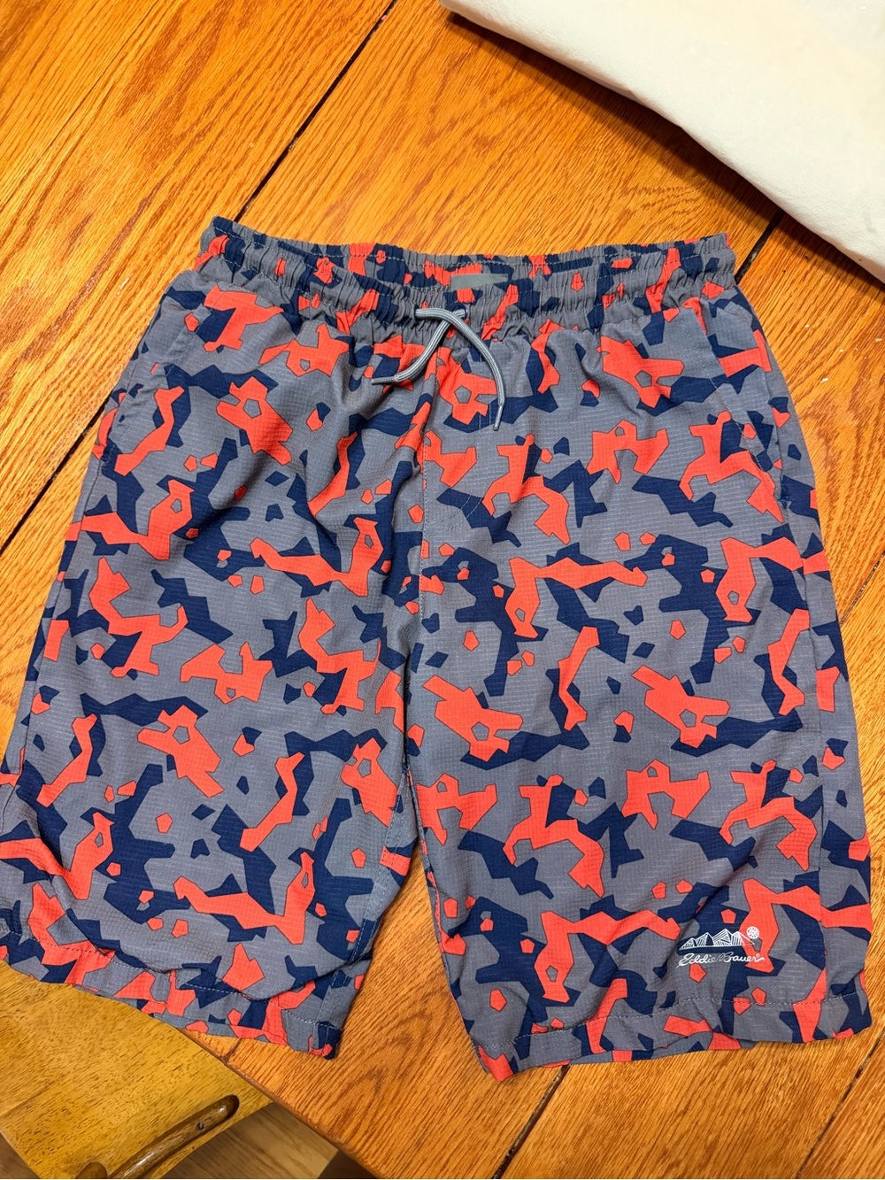 Boys Blue & Orange Camo swim Shorts